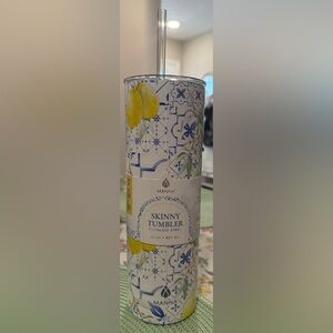 Manna Skinny Stainless Steel Tumbler with Lemon Design